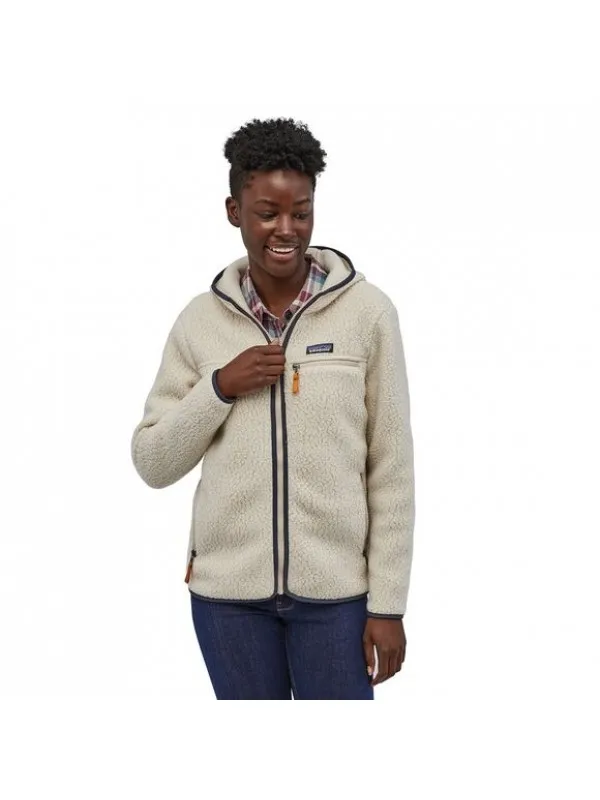 Patagonia Women's Retro Pile Fleece Hoody : Pelican