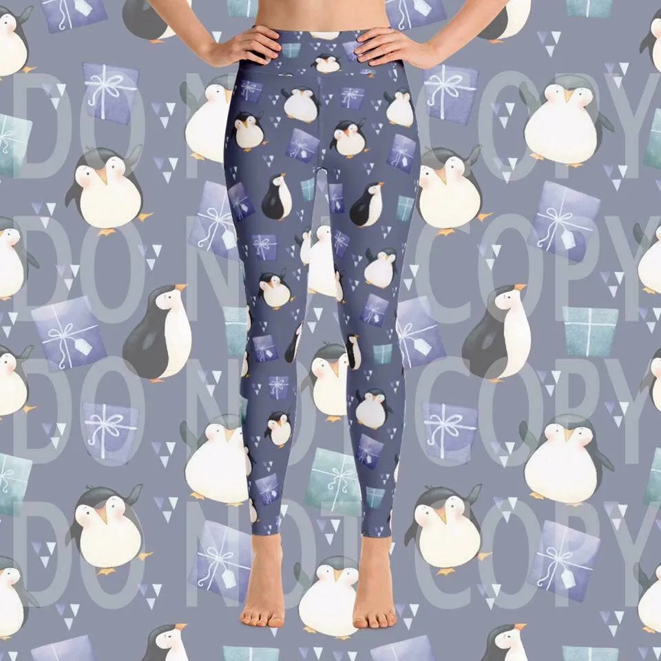 Penguins & Presents Christmas Soft Kids Leggings