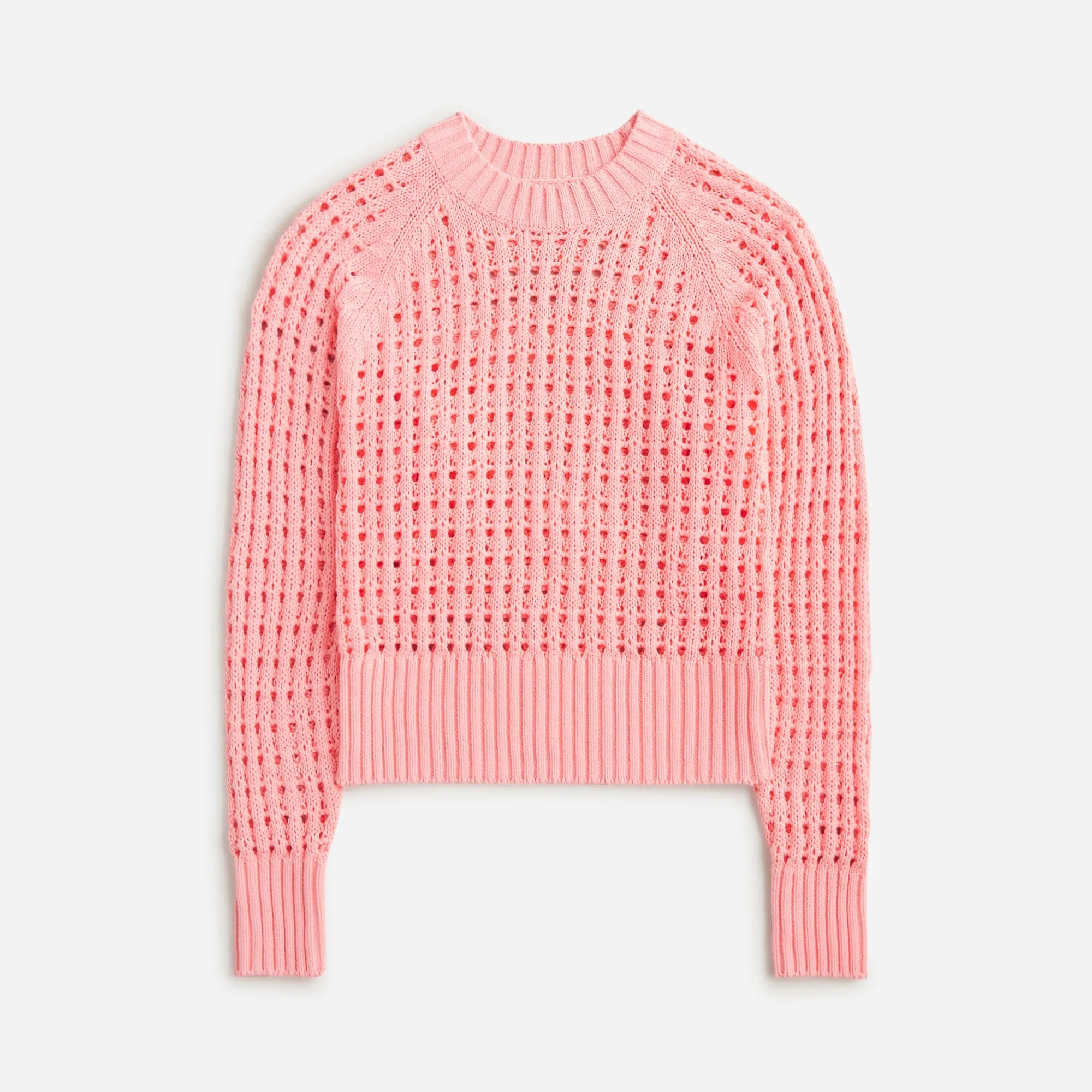 Pointelle crewneck sweater