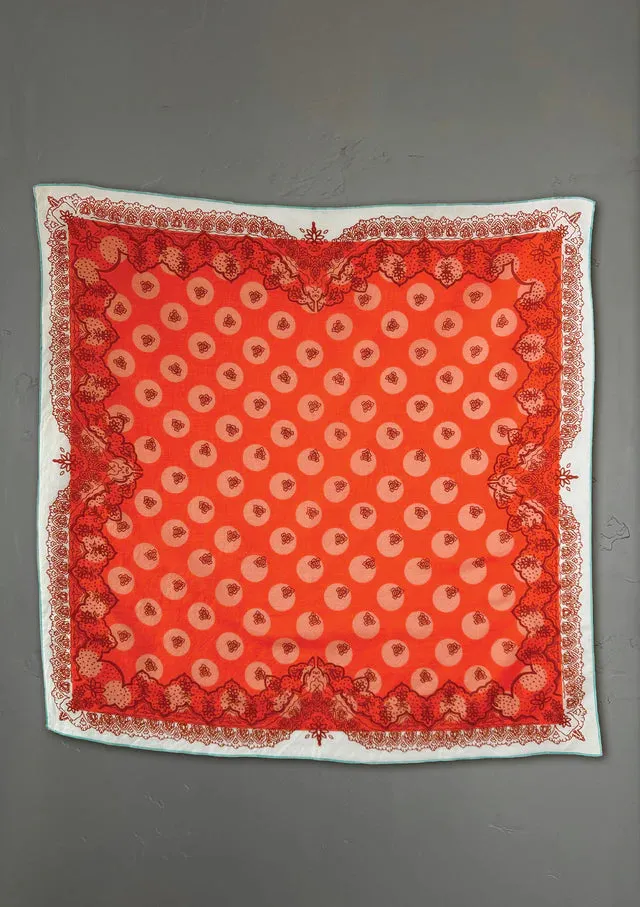 Polka Bandana 66 in Orangeade