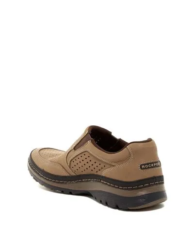 Rockport Men's Perforated Slip-on Sneaker Brown