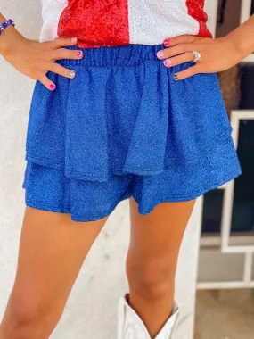 Royal Blue Layered Shorts