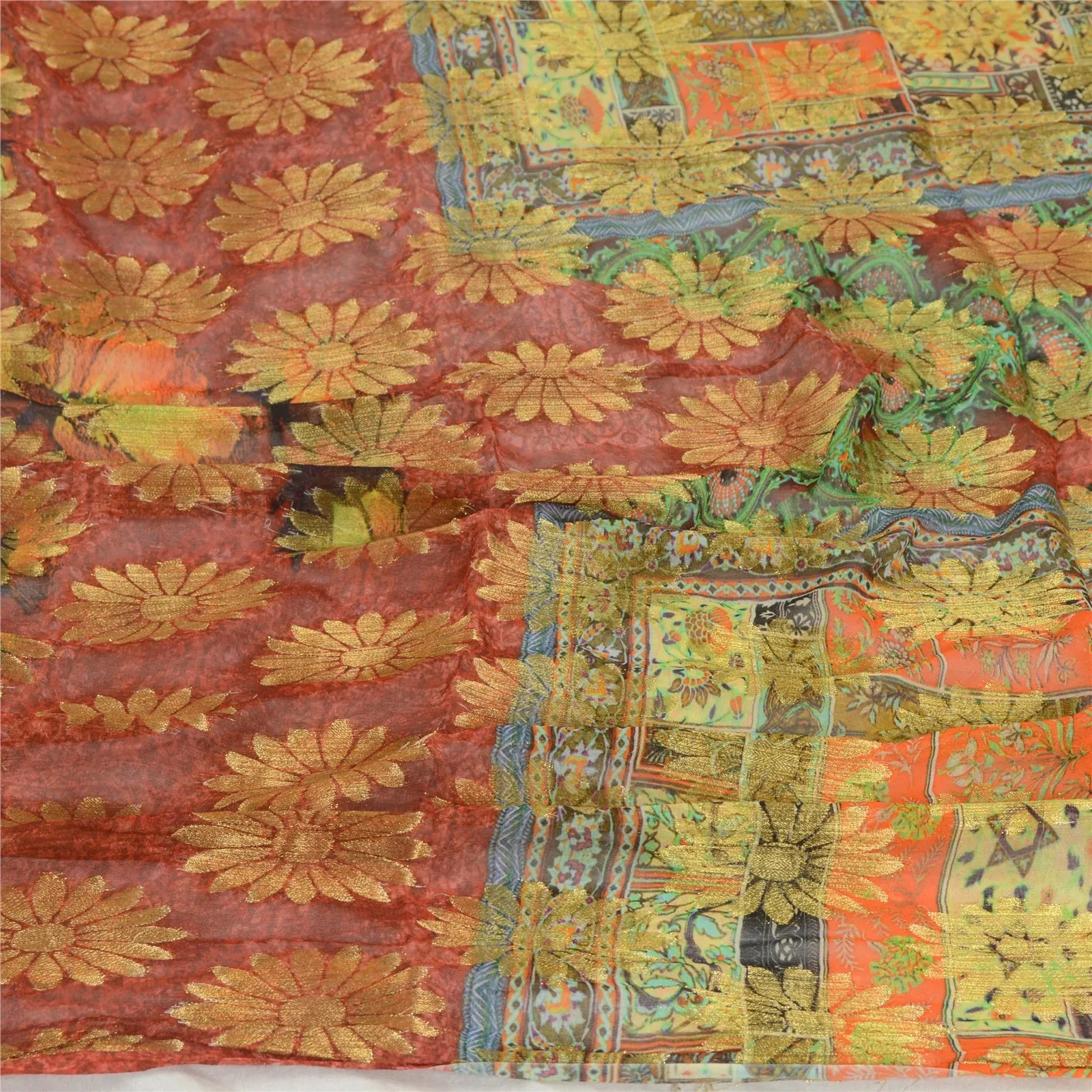 Sanskriti Vintage Long Dupatta/Stole Blend Georgette Printed Woven Wrap Scarves