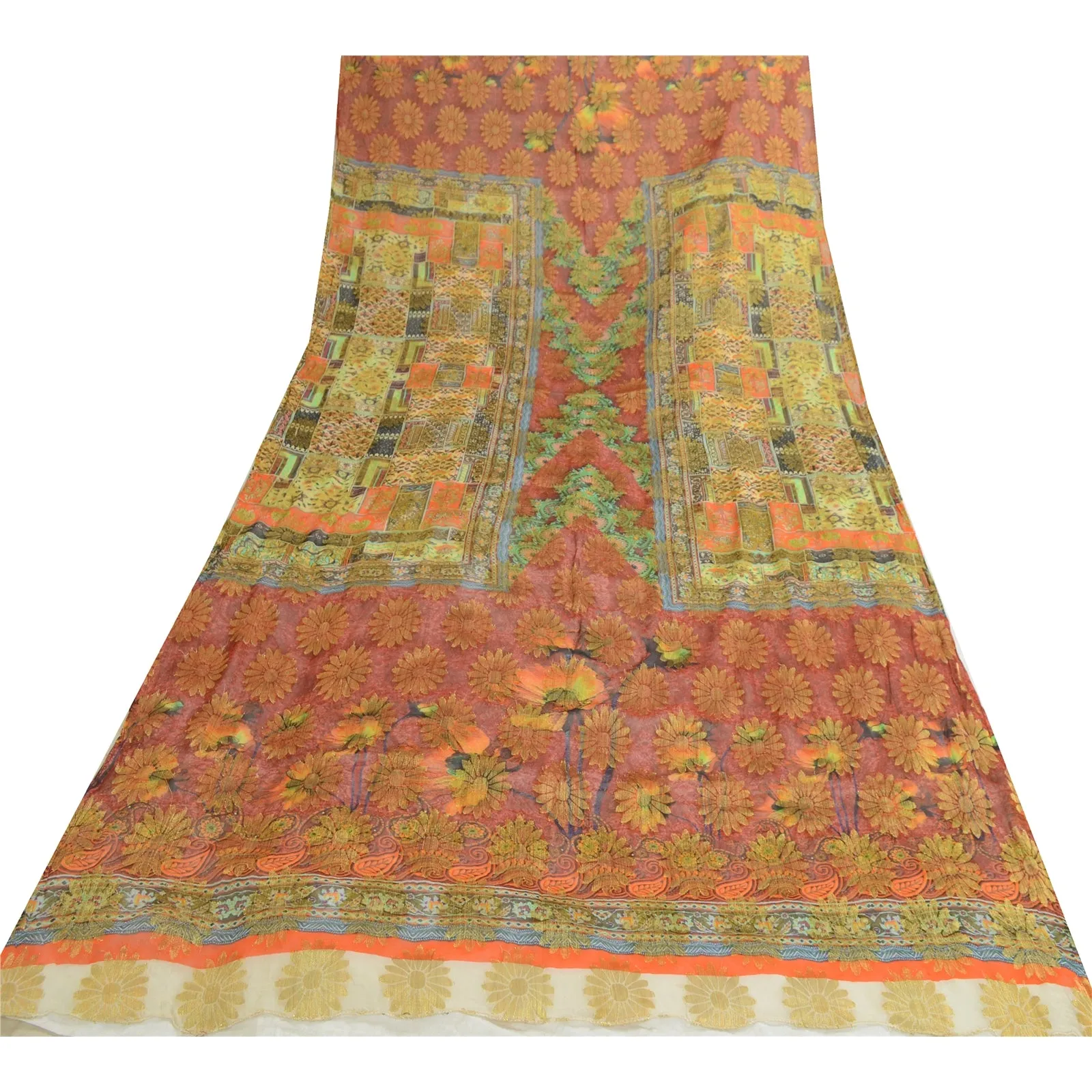 Sanskriti Vintage Long Dupatta/Stole Blend Georgette Printed Woven Wrap Scarves