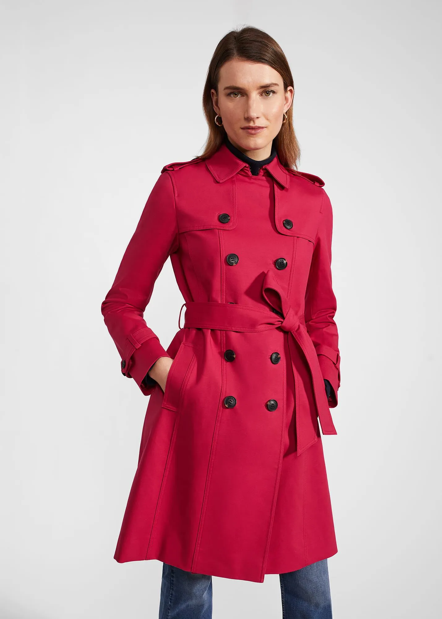 Saskia Shower Resistant Trench Coat 