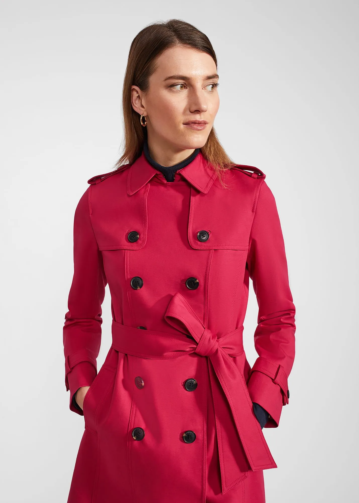 Saskia Shower Resistant Trench Coat 