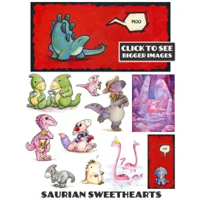 Saurian Sweethearts Prints