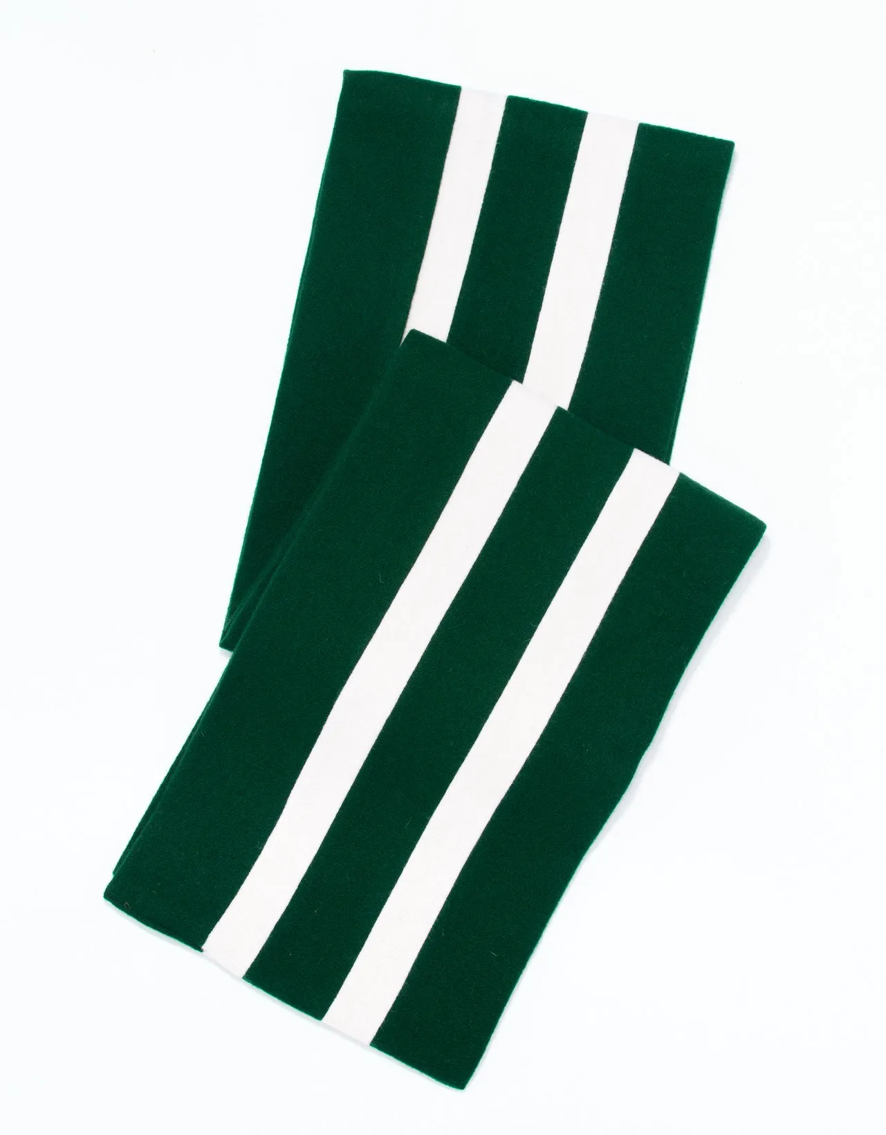 SCHOOLBOY MUFFLER - GREEN/WHITE