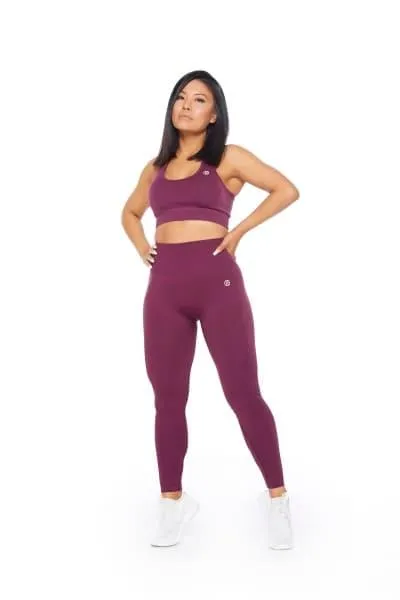 Seamless Leggings - Wine