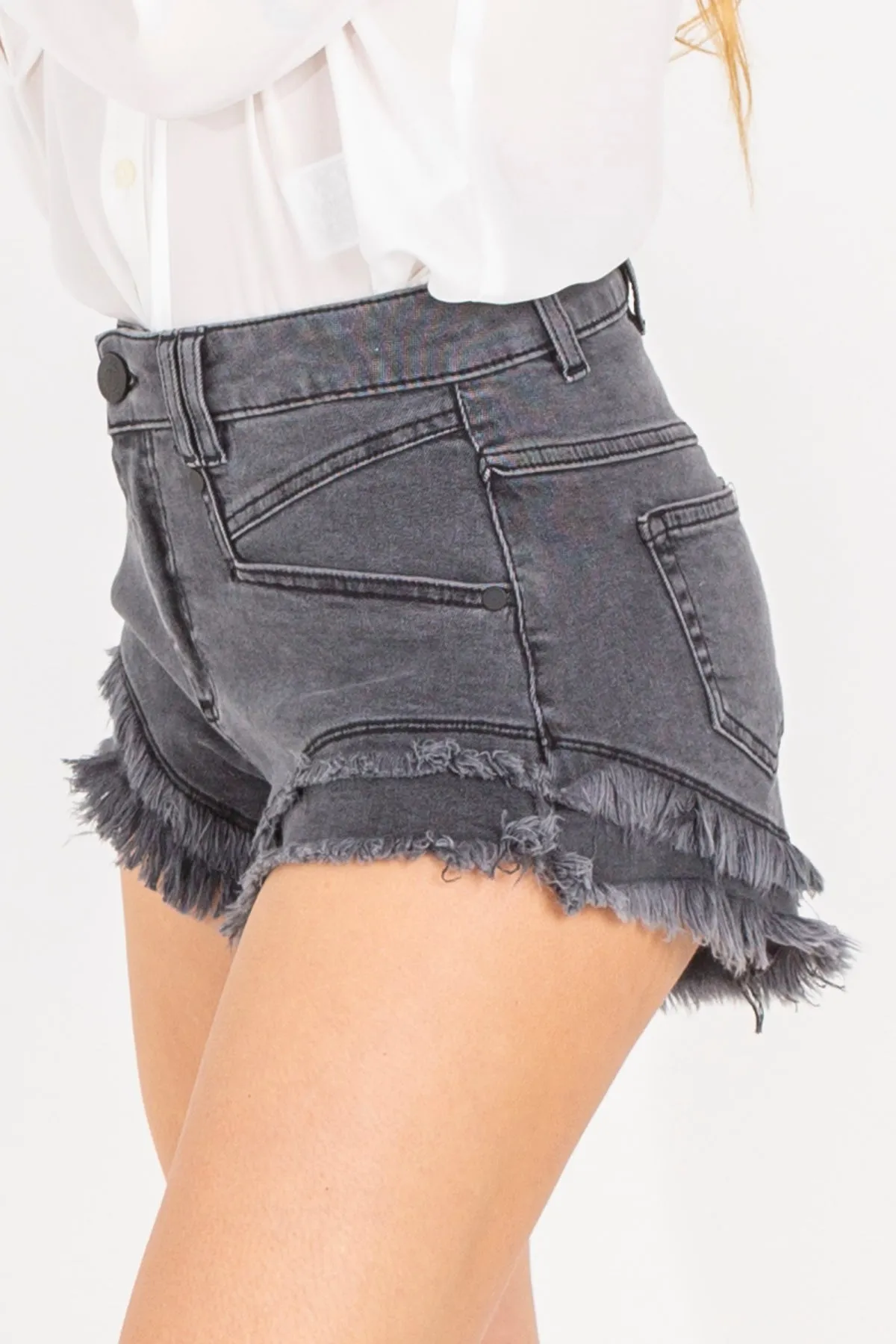 Shorts in denim scuro