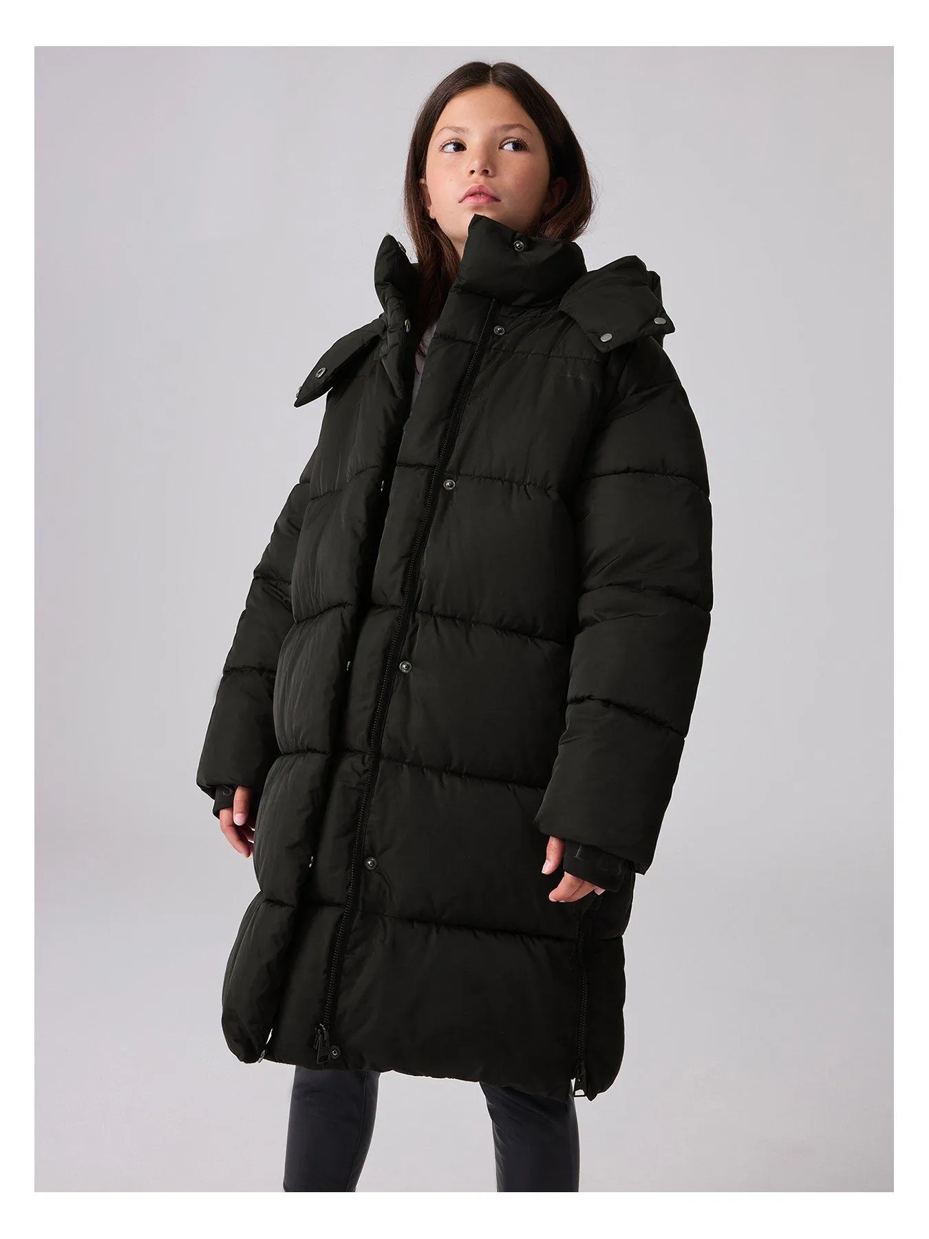 smALLSAINTS All Saints Longline Padded Coat - Black