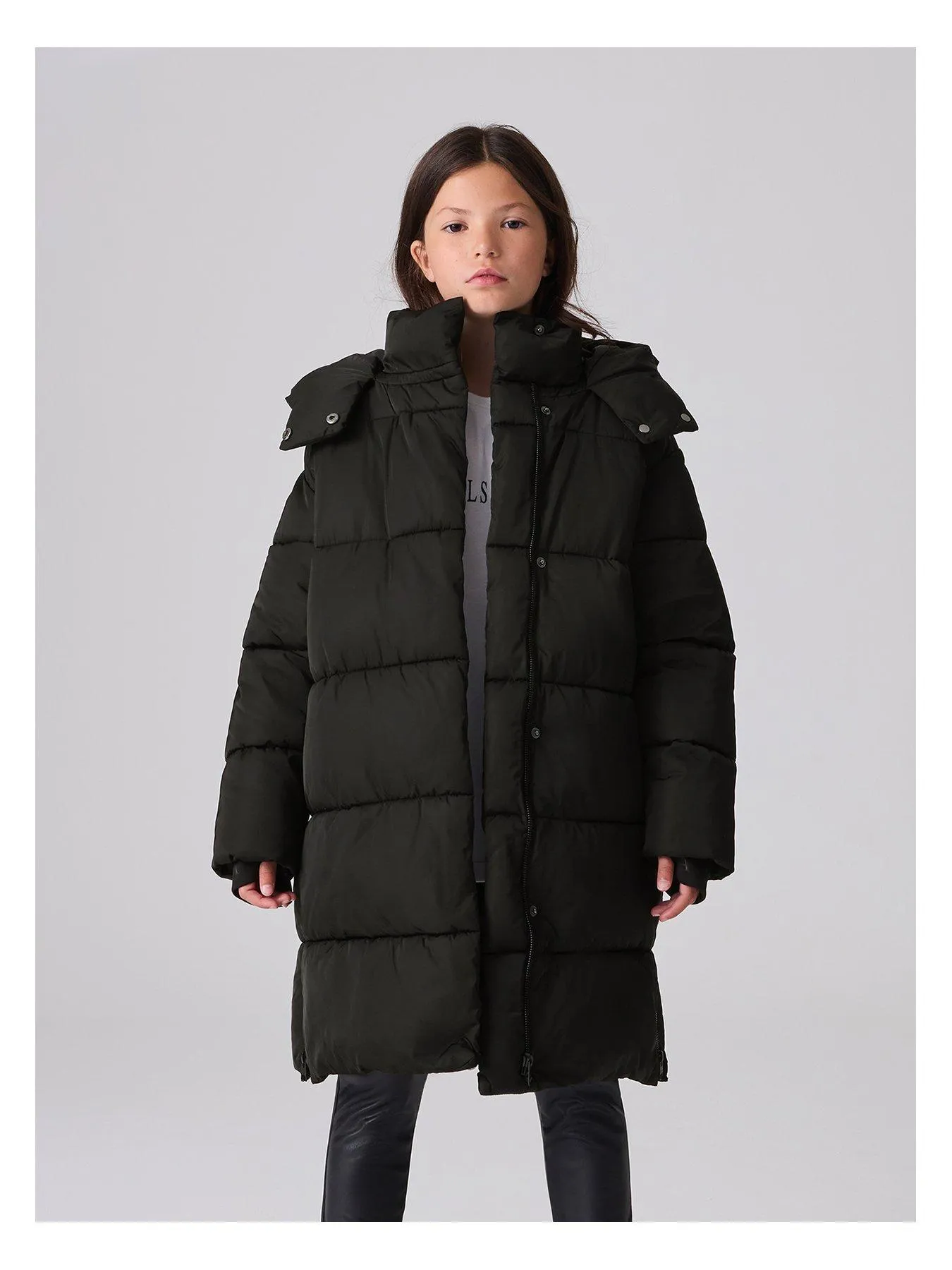 smALLSAINTS All Saints Longline Padded Coat - Black