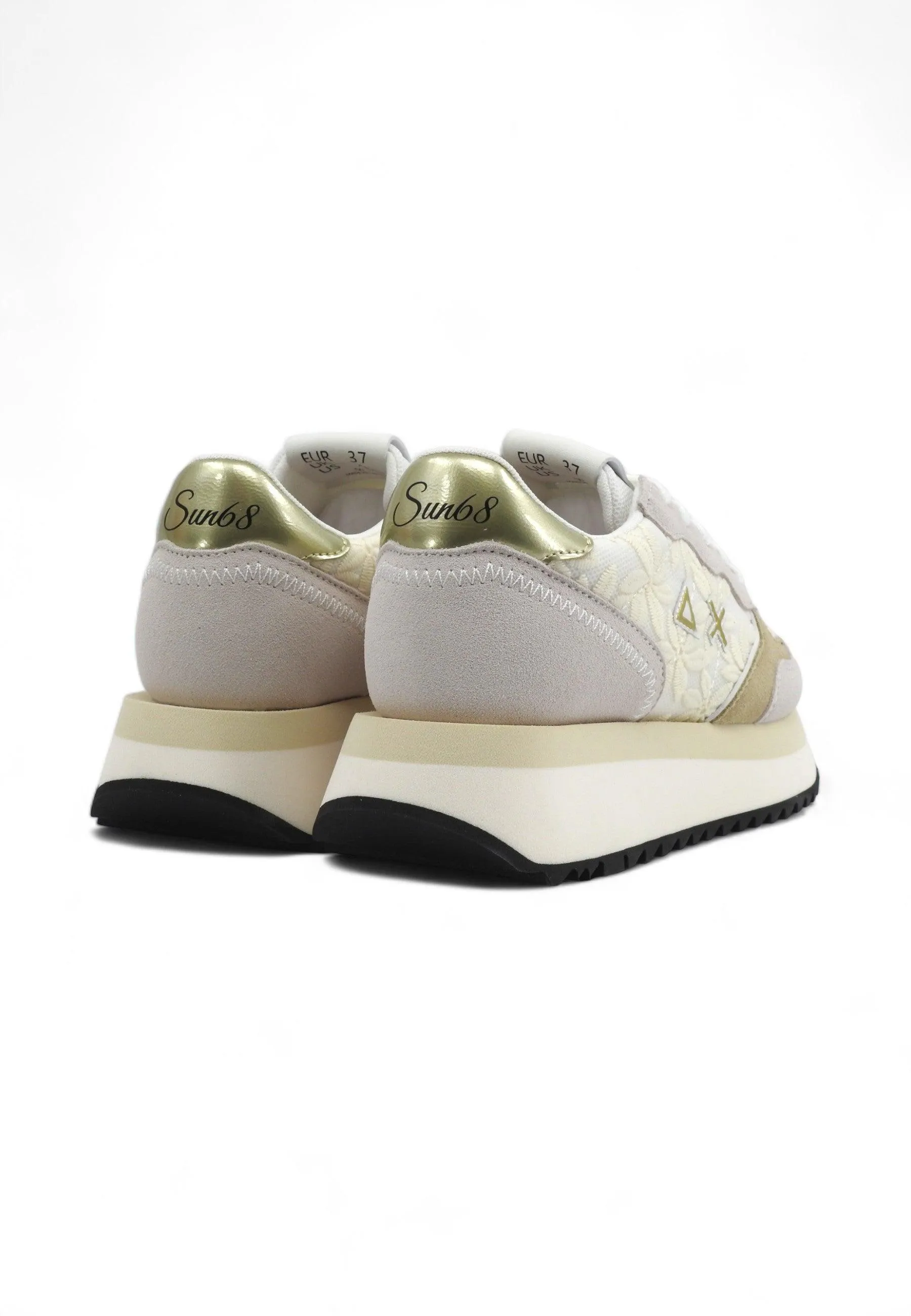 SUN68 Big Lace Sneaker Donna Bianco Z34209