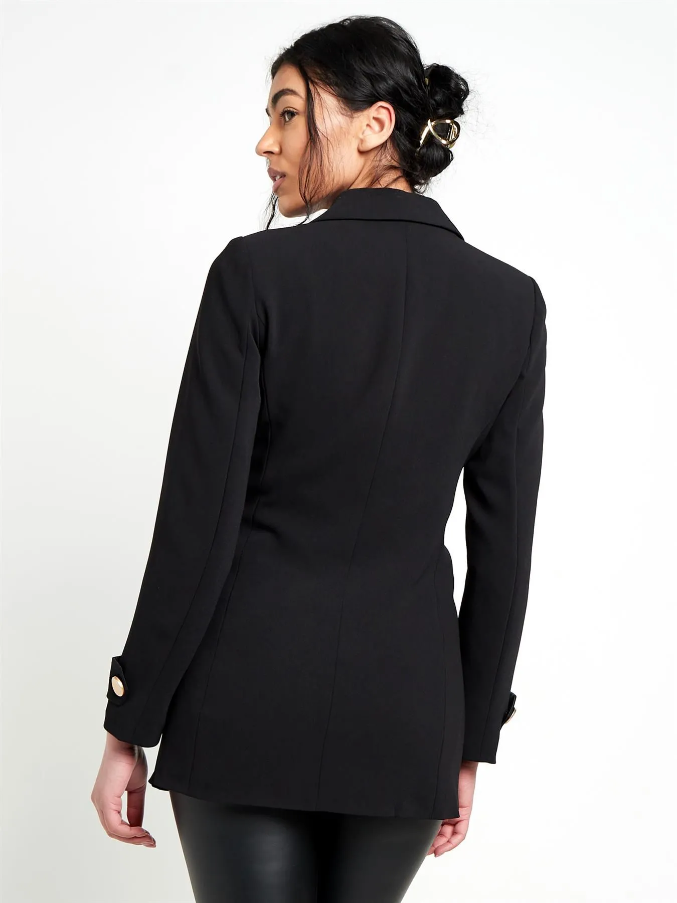 Tailored Blazer Jacket, Stone, Black, UK Sizes 8 to 16