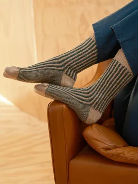 Two Tone Rib Sock