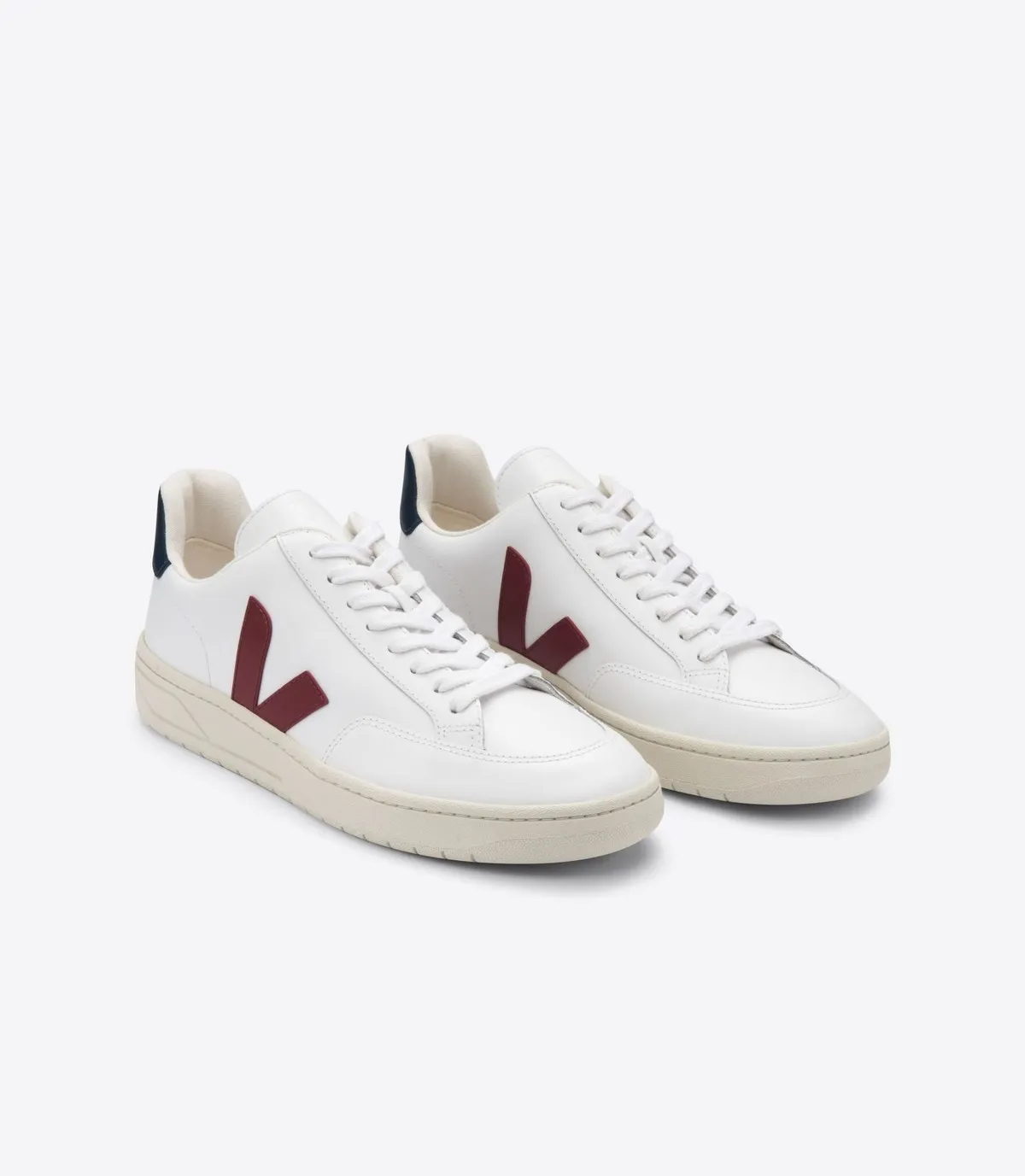 V-12 leather sneaker - Extra White/Marsala/Nautico