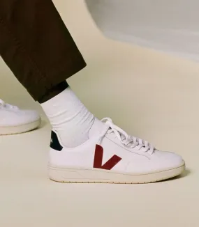 V-12 leather sneaker - Extra White/Marsala/Nautico