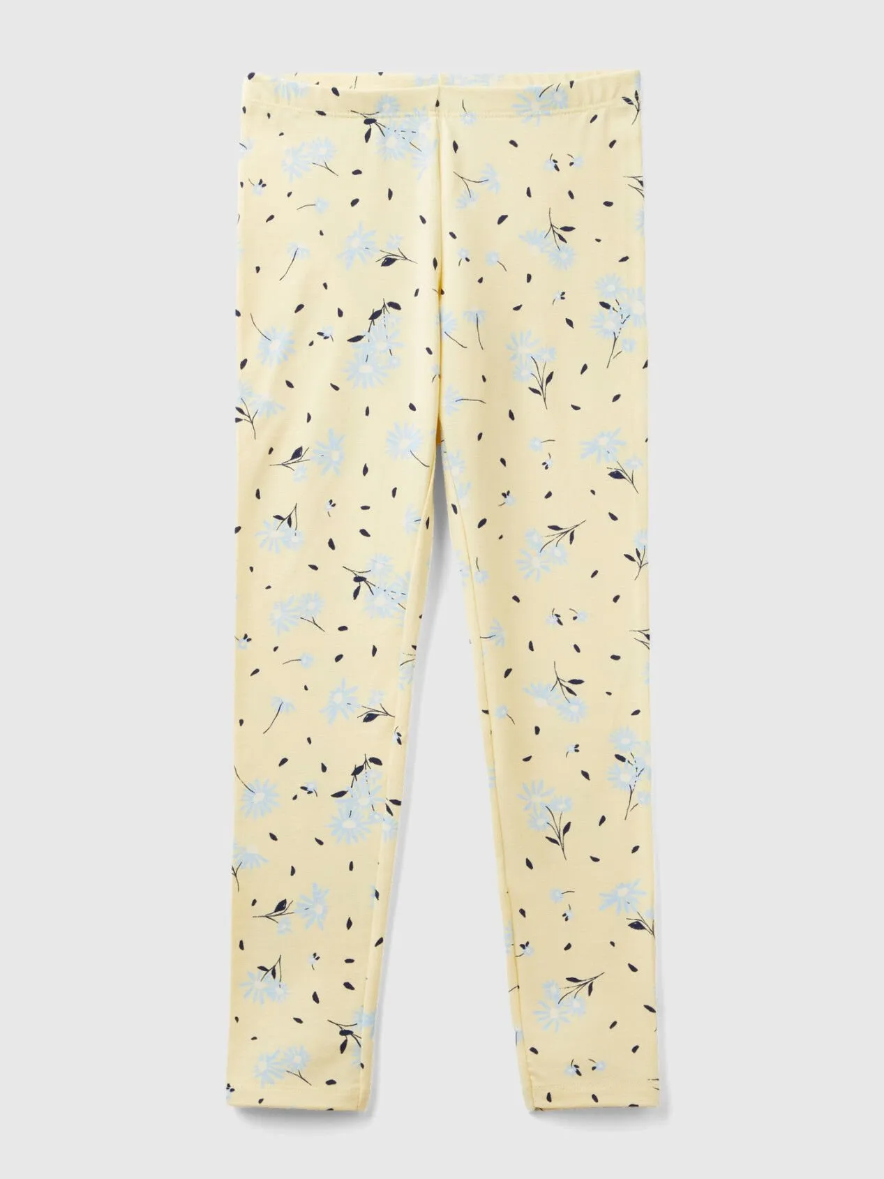 Vanilla leggings with floral print - Vanilla | Benetton