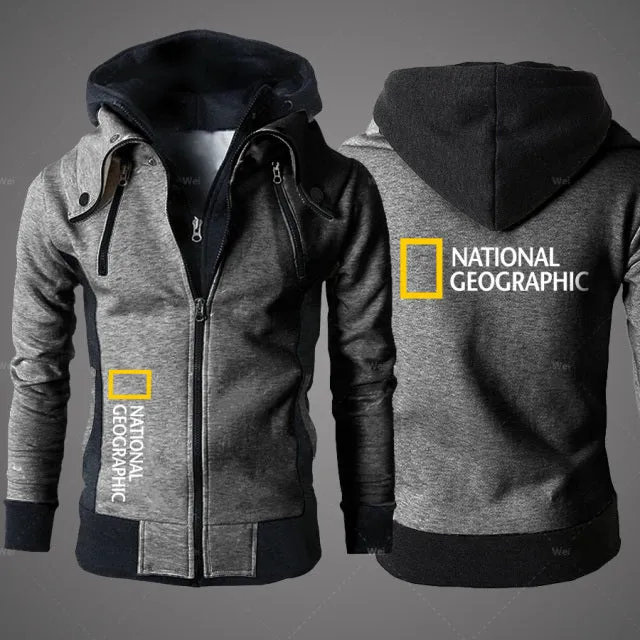 Xituodai 2022 New National Geographic Men's Clothing Sweatshirt Casual Male Jacket Fleece Warm Hoodies Quality SportWear Harajuk