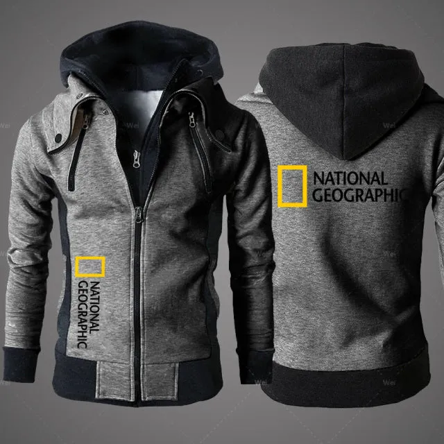 Xituodai 2022 New National Geographic Men's Clothing Sweatshirt Casual Male Jacket Fleece Warm Hoodies Quality SportWear Harajuk